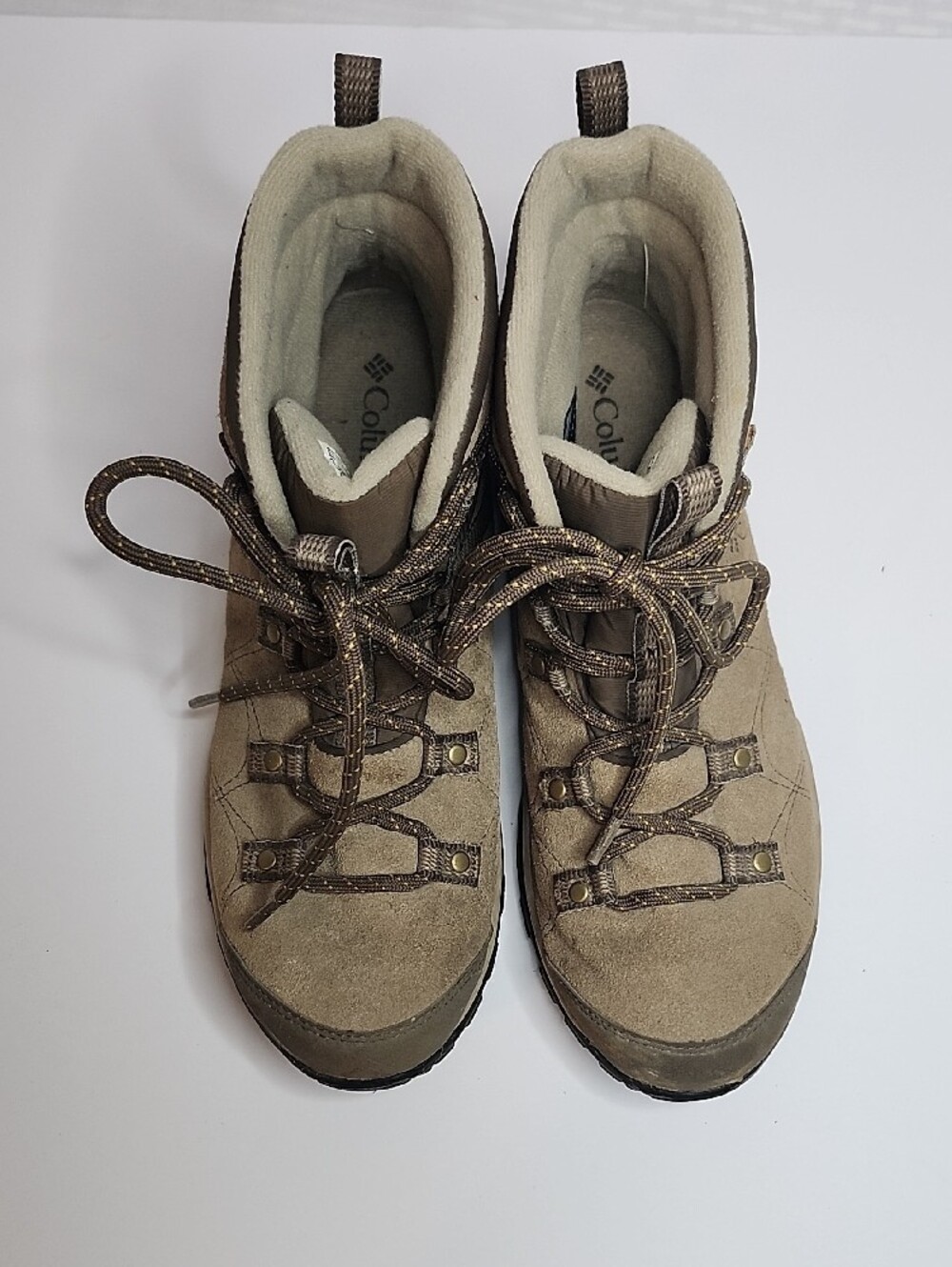 Columbia Hiking Boots Womens 10 Brown Waterproof Suede